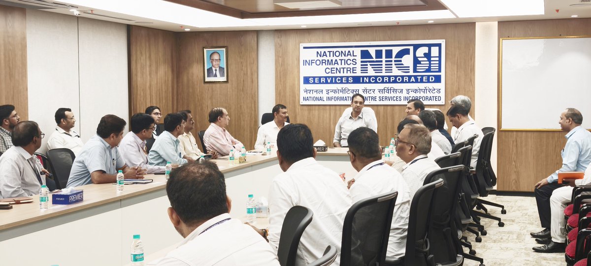 MeitY_NICSI's tweet photo. NICSI welcomed  Chairman, NICSI, on his visit to the NICSI Noida Development Centre and the new WTC office, New Delhi.

The Chairman interacted with teams, reviewed key initiatives, and shared valuable guidance to strengthen innovation, technology, and Digital Governance. https://t.co/Y7B0II96JM