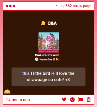 Darkwoodsystem's tweet photo. 1: We love weezer:)
2: tysm!!! Im glad you like it!
3: Glue! :-) Yum!
4: I personally really like those Coffee cakes you'de normally get at buffets, weddings or wherever theyre common elsewhere! That or cheesecake...ohhh you can win my heart with either food wise! https://t.co/3kjhfgbXZ9
