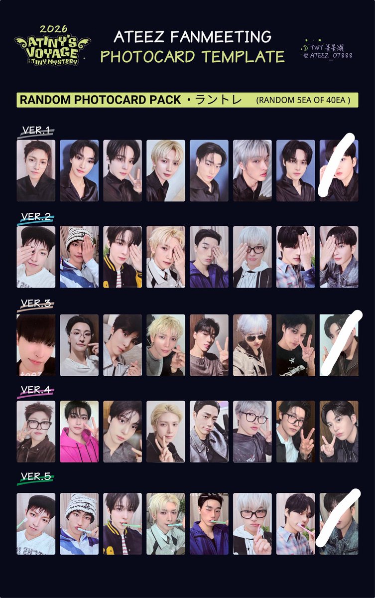 jongho__ho's tweet photo. ATEEZ アチズ トレカ 交換
2026 ATEEZ FANMEETING <ATINY’S VOYAGE: TINY MYSTERY>

譲 : ホンジュン サン

求 : ジョンホ【 同種 】

郵送または8/4.5ペンミ手渡し

条件あう方がいらっしゃいましたらお気軽にリプお願いいたします🙇🏻‍♀️
#ATEEZ交換 https://t.co/OTU2l8e2E1