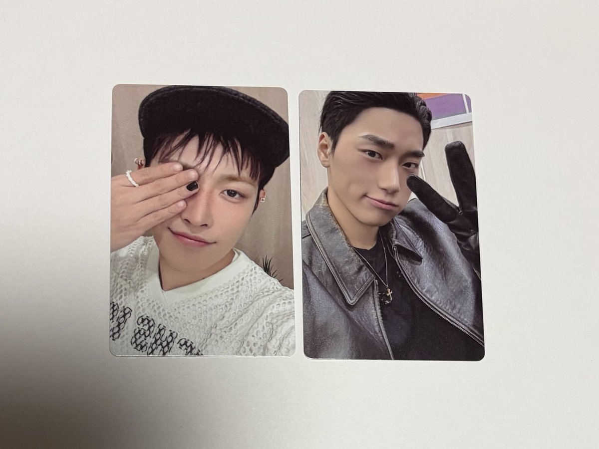 jongho__ho's tweet photo. ATEEZ アチズ トレカ 交換
2026 ATEEZ FANMEETING <ATINY’S VOYAGE: TINY MYSTERY>

譲 : ホンジュン サン

求 : ジョンホ【 同種 】

郵送または8/4.5ペンミ手渡し

条件あう方がいらっしゃいましたらお気軽にリプお願いいたします🙇🏻‍♀️
#ATEEZ交換 https://t.co/OTU2l8e2E1