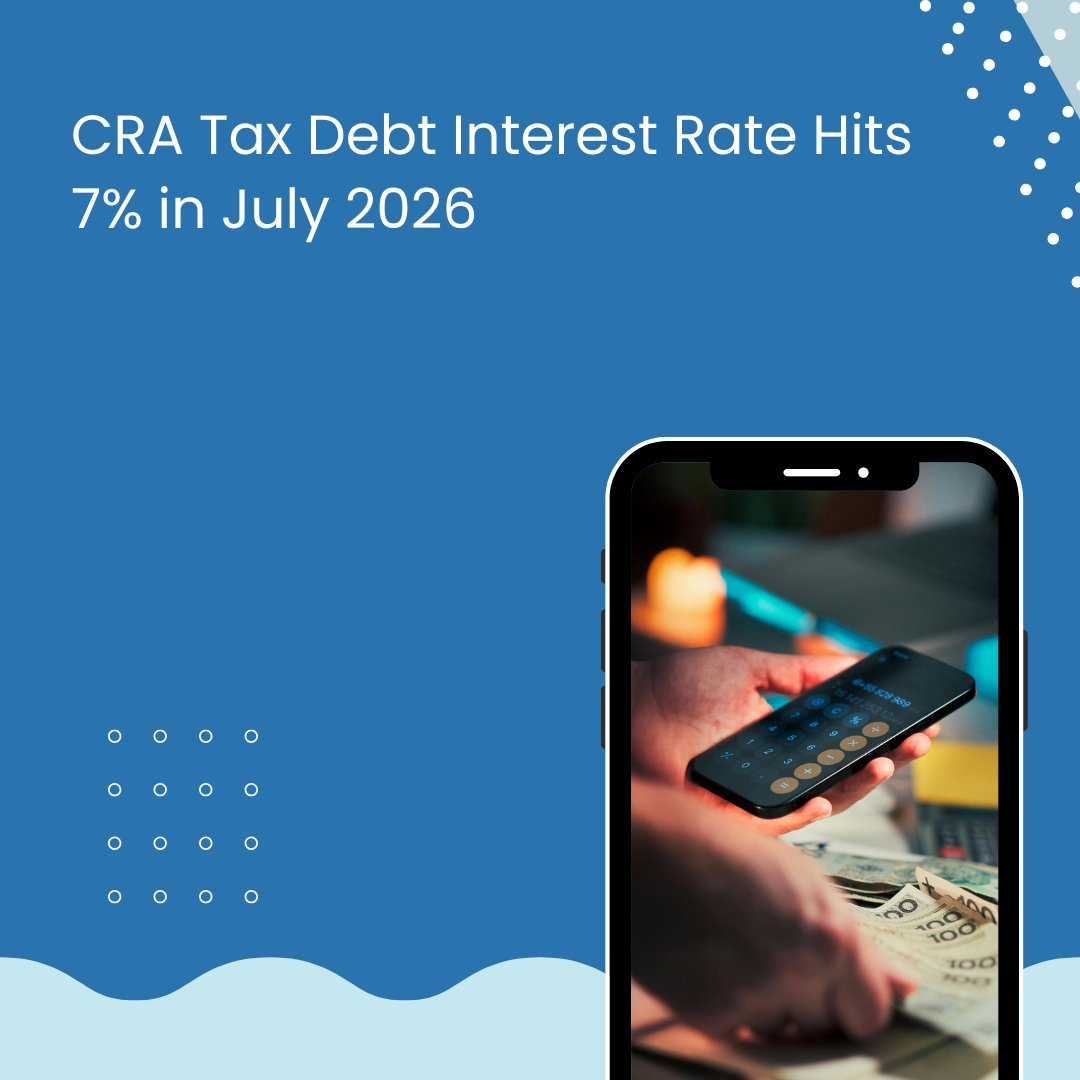ZoombooksApp's tweet photo. CRA overdue interest is now 7%—Canadian businesses and self-employed taxpayers should pay GST/HST, CPP, EI and tax balances on time to protect their cash flow. https://t.co/itFQwd1oS8