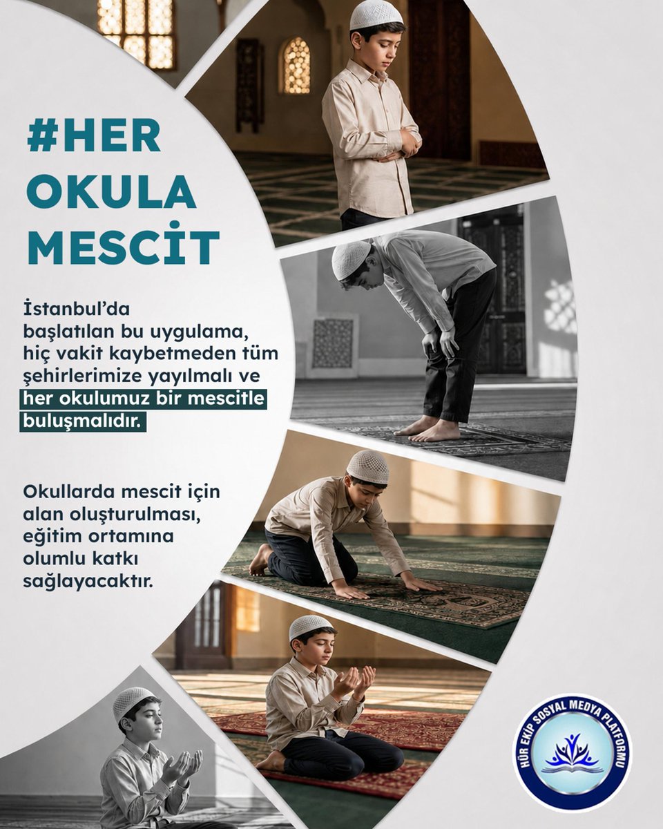 OrhanTarhan11's tweet photo. Her okula mescit İstanbul'da başlayan bu uygulama hiç vakit kaybetmeden tüm şehirlerimize yayılmalı ve her okulumuza bir mescit le buluşturmalıdır
#HerOkulaMescit https://t.co/PcMp8W1fNq