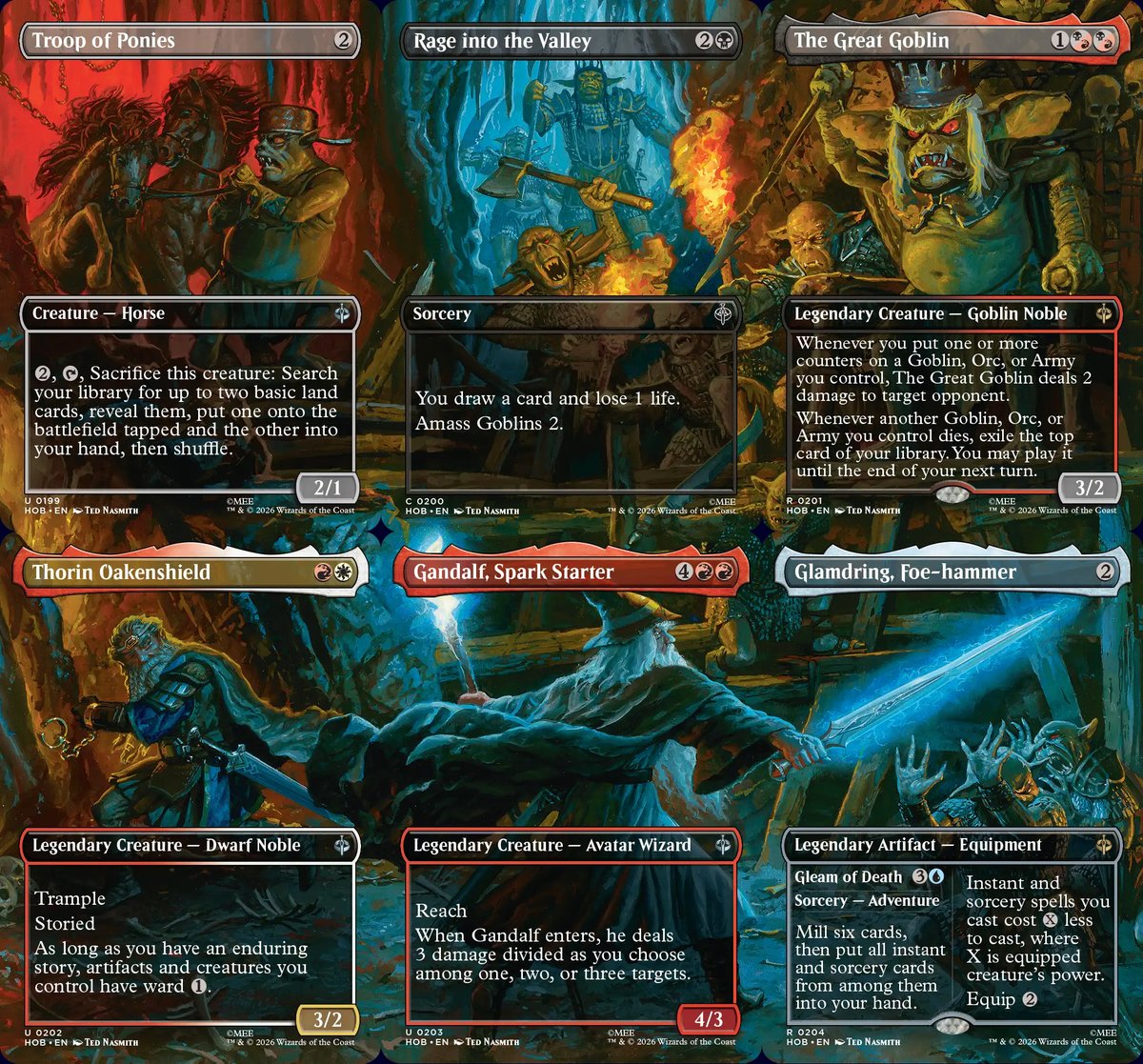 DimirUB's tweet photo. 【MTG x THE HOBBIT】
シーンカード『Fight with the Great Goblin』 https://t.co/Xfvlwe6mNI