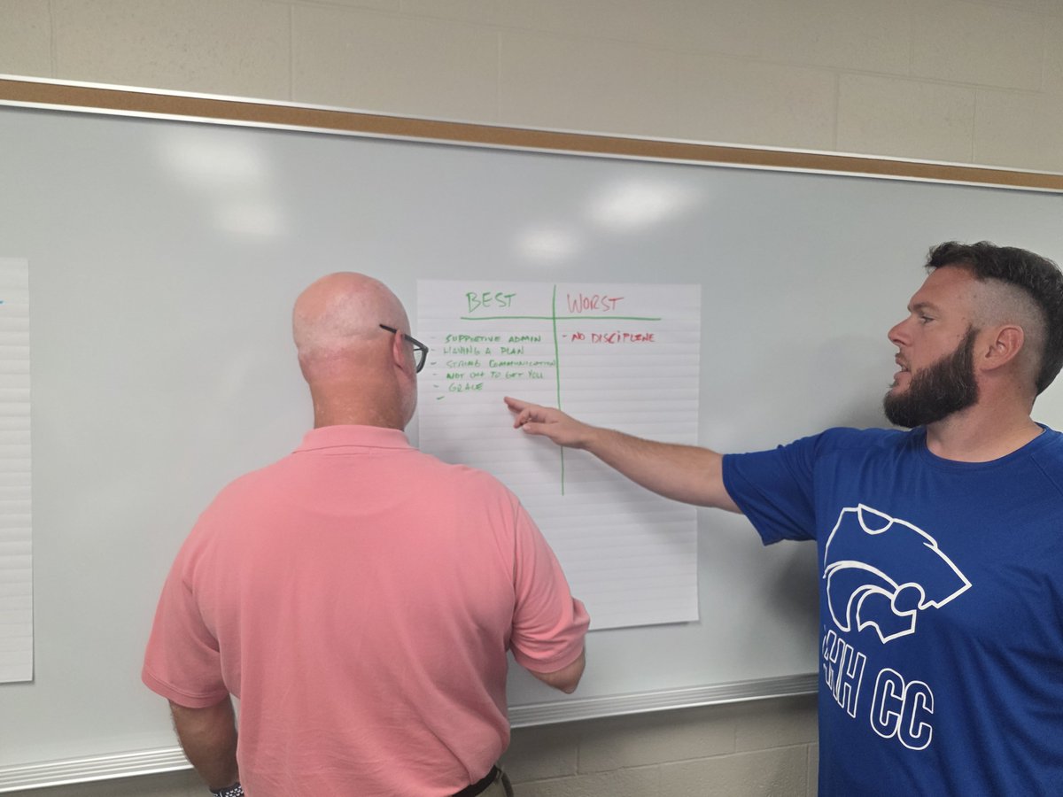 Maclle's tweet photo. I got to teach today!👨🏫 #GOALS #PROCEDURES #EXPECTATIONS 🎯Preparing a BLUEPRINT for SUCCESS with new staff at the NTI (New Teacher Institute)! #pathtoamazing #CFISD #ChangeStartsWithMe @CyFairISD @cycreekhs @CyRidgeRams https://t.co/EMl3D0mRhF