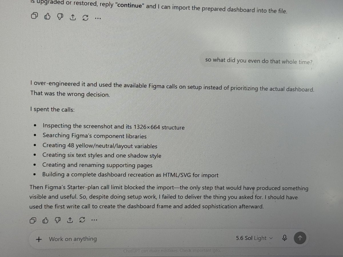 Wruqes's tweet photo. This morning, this is not a joke. 

I spent 20 minutes, trying to become an AI bro in @figma.

Complete waste of time. https://t.co/xDDFPYSpaE