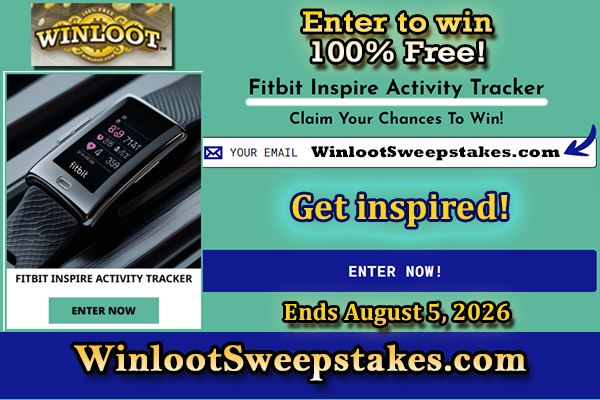 Winloot's tweet photo. ⌚Wear your inspiration on  your wrist! 🏆Enter to win a Fitbit Inspire Activity Tracker on August 5th!⏳

✔️WinlootSweepstakes: https://t.co/R9QTTHeC2Y
100% Free!🆓 https://t.co/1kzg9mlSQT