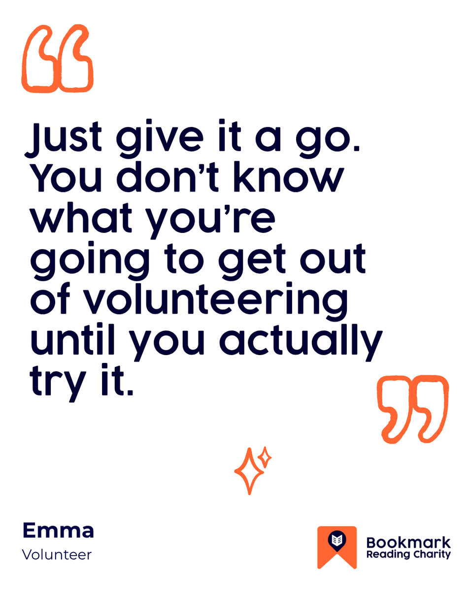 BookmarkCharity's tweet photo. Helping a child grow in confidence could change more than you think ๐ Emma started volunteering to help children enjoy reading, but gained purpose, connection and confidence too. Discover how you can make a difference this school year ๐ https://t.co/18e1EuBTM8
#BookmarkReading https://t.co/rqpXzX7X0n