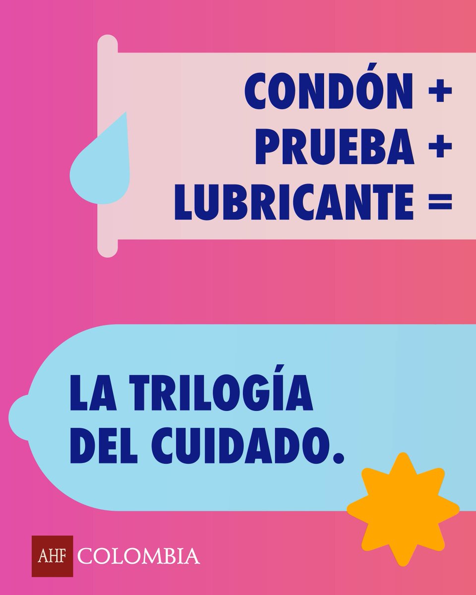 AhfColombia's tweet photo. La prevención no es solo condón. Es condón + prueba + lubricante. La trilogía completa🎬

Cada 3 a 6 meses si tienes vida sexual activa. Eso es todo lo que necesitás.
Acércate a AHF. Prueba gratis, sin cita, 20 minutos. 

👉 Prueba gratuita, sin cita y con resultados en 20 minutos.

Más detalles en: https://t.co/sMMEkvVpii