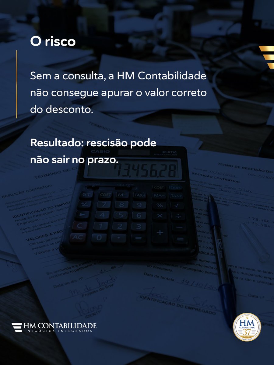 ContabilidadeHM's tweet photo. Nova regra para rescisões com Crédito do Trabalhador já está valendo! A partir de agora, é obrigatória a consulta ao Portal Emprega Brasil antes de cada cálculo rescisório. Ficou com dúvida? Entre em contato com a HM.

📱 71 2103-6544
💬 WhatsApp: 71 99940-0645 https://t.co/vupA1aBCXN