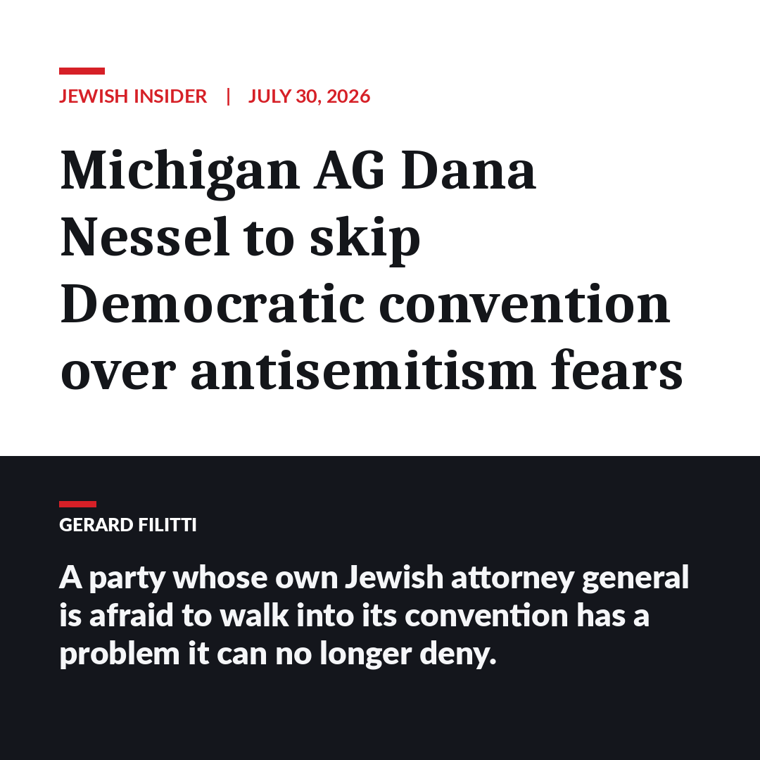 GerardFilitti's tweet photo. Michigan's attorney general will not attend her own party's convention. Dana Nessel is a Jewish Democrat, and she says that if she walks into the Michigan Democratic convention on August 29 she expects to be chased, harassed, screamed at, and booed off the stage for being Jewish. In April her party picked a pro-Hezbollah candidate over a pro-Israel Jewish incumbent and booed a pro-Israel congresswoman off the floor. The witness against the Michigan Democratic Party is now its own highest-ranking Jewish official.

#Antisemitism #Michigan #Nessel