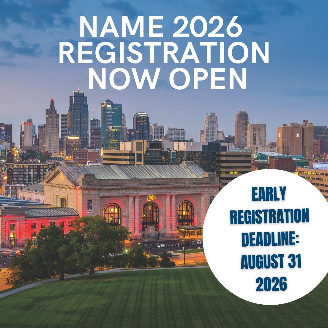 theNAME1966's tweet photo. The early registration deadline for our 2026 Annual Meeting is ONE MONTH AWAY!
Registration rates for both the in-person and the livestream/virtual meetings will increase after August 31st. Make sure to register now  (https://t.co/rLGhu8DR8K) to guarantee reduced rates! https://t.co/p02TpOlvwB