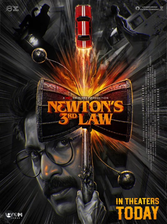 vyomcinemas's tweet photo. The truth can't stay buried forever. ⚖️🔥 #Newtons3rdLaw is now in theatres with suspense, mystery, and unforgettable twists.🍿 Watch it on the big screen today!#NowInTheatres #Thriller #TeluguMovie https://t.co/tkOtmUNy4Z