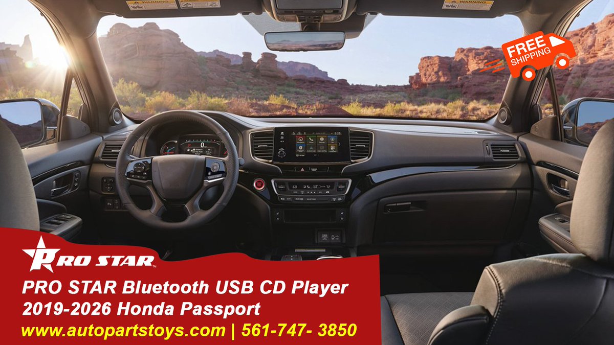 ProStar_CD's tweet photo. Upgrade your 2019–2026 Honda Passport with the PRO STAR Bluetooth USB CD Player. Plug in your favorite throwback CDs or connect wirelessly for the ultimate drive.

🚚 FREE US Shipping!
📞 561-747-3850

#HondaPassport #CarAudio #RoadTrip #HondaLife https://t.co/93aKJ1eKR5