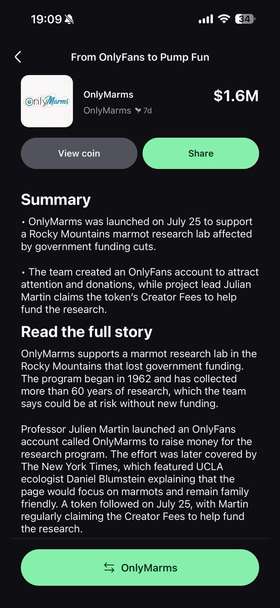 basilda_a's tweet photo. . $OnlyMarms featured on @Pumpfun news. 🔥🔥 https://t.co/ZtGNwJPG1B