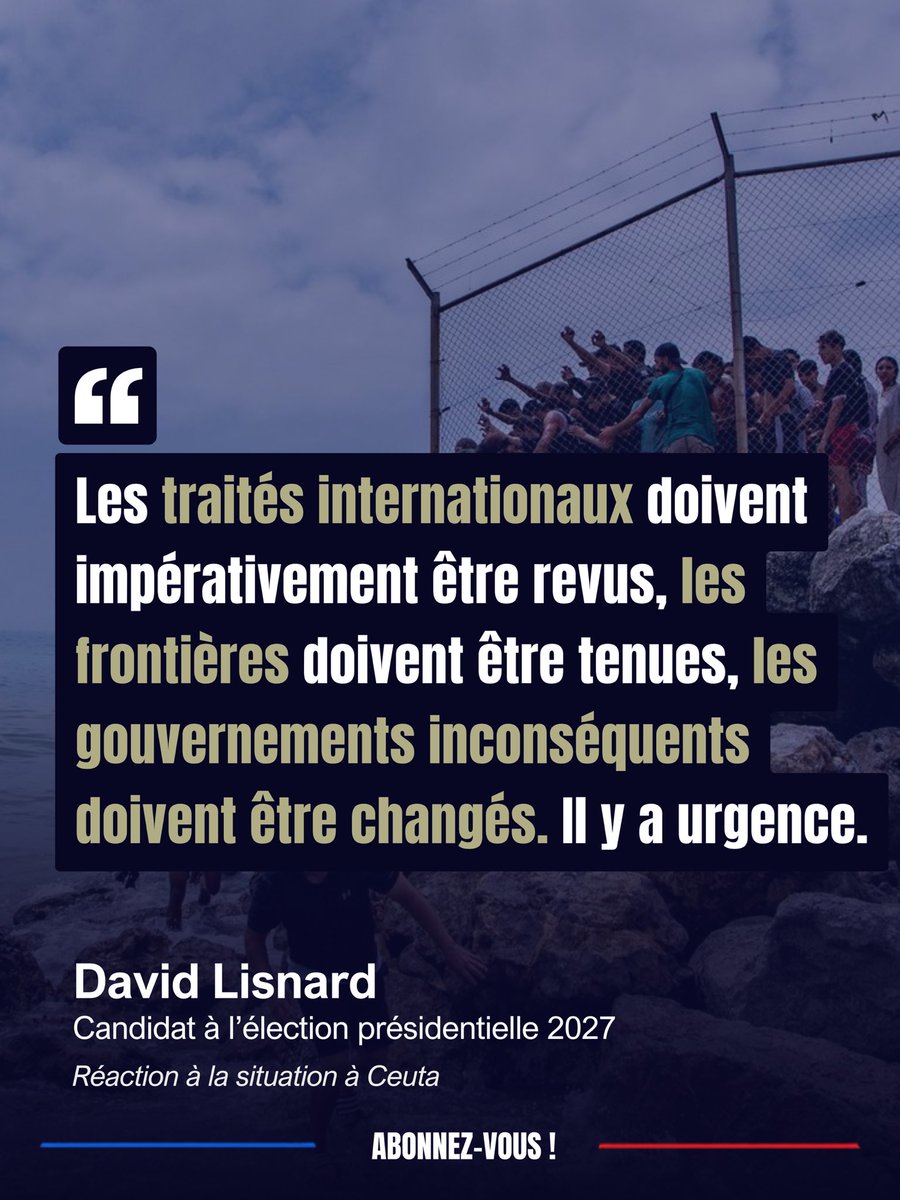 FranceavecDL's tweet photo. Une politique migratoire ne peut pas être décidée sans tenir compte de ses conséquences sur toute l’Europe.

Pour @davidlisnard, les frontières doivent être tenues, les règles revues et les gouvernements assumer leurs responsabilités. L’urgence est de reprendre le contrôle. https://t.co/PKGVLrztKa