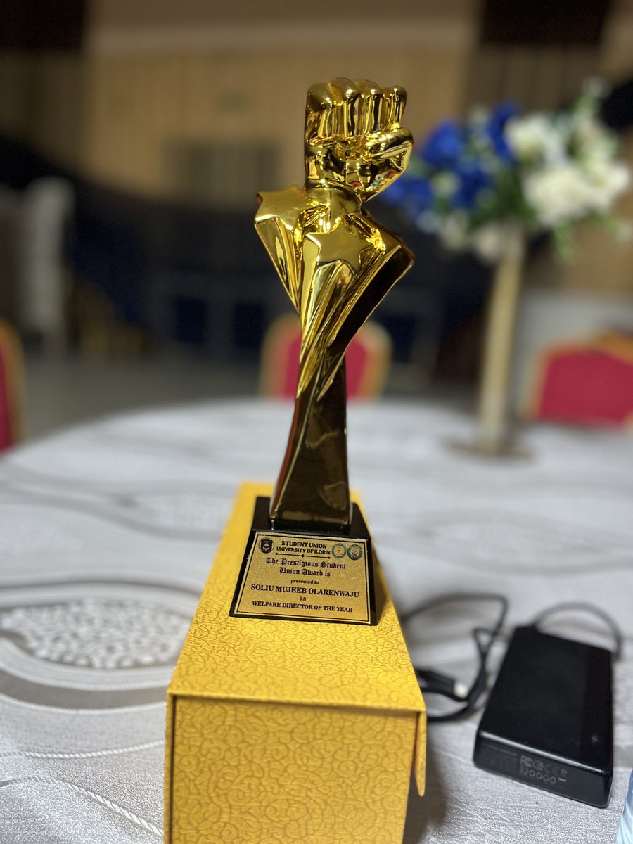 OLAREWAJU690381's tweet photo. Delayed, not denied. 
Humbled to be recognized as Welfare Director of the Year at the Unilorin SU Dinner &amp; Awards Night '26. 🏆
Thank you to everyone who believed in the vision and supported the journey. This is only the beginning. To God alone be all the glory.
#UnilorinSU https://t.co/eA1MJzIRpP