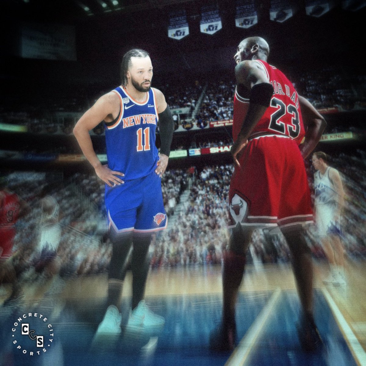 concretecityccs's tweet photo. Only two guards in NBA history have scored 45+ points in an NBA Finals closeout game:

• Michael Jordan — 45 (1998)
• Jalen Brunson — 45 (2026) https://t.co/Xnbu2OuLOG