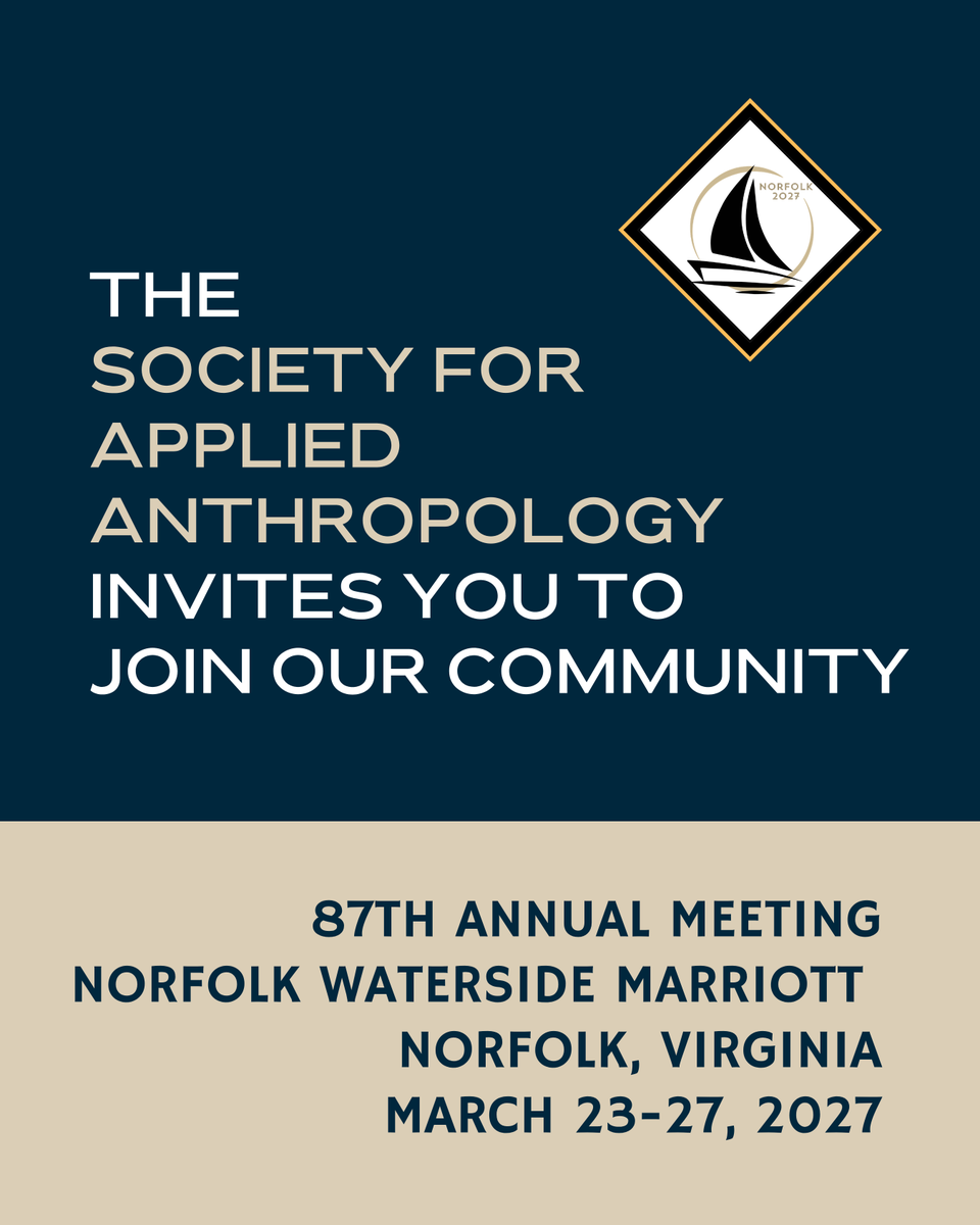SfAAnthro's tweet photo. Join us in Norfolk for #SfAA2027! Registration is now open!

For more info, visit our website: https://t.co/5NN4YcXQ86

#SfAA #SocialScience #Anthropology #AppliedAnthropology #Norfolk https://t.co/rOQn6gKoZo