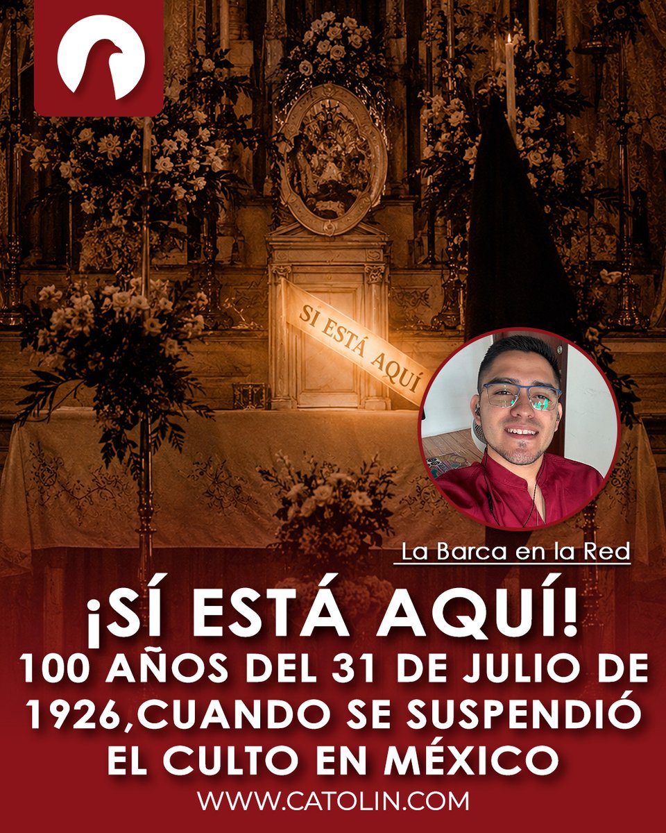 Catol_In's tweet photo. ¡𝕊í 𝕖𝕤𝕥á 𝕒𝕢𝕦í! 𝟙𝟘𝟘 𝕒ñ𝕠𝕤 𝕕𝕖𝕝 𝟛𝟙 𝕕𝕖 𝕛𝕦𝕝𝕚𝕠 𝕕𝕖 𝟙𝟡𝟚𝟞, 𝕔𝕦𝕒𝕟𝕕𝕠 𝕤𝕖 𝕤𝕦𝕤𝕡𝕖𝕟𝕕𝕚ó 𝕖𝕝 𝕔𝕦𝕝𝕥𝕠 𝕖𝕟 𝕄é𝕩𝕚𝕔𝕠

https://t.co/UB7utkJ6Uk

#FeQueInforma #SoyUnCATOLIN #CATOLIN https://t.co/qqqHmaxv6P