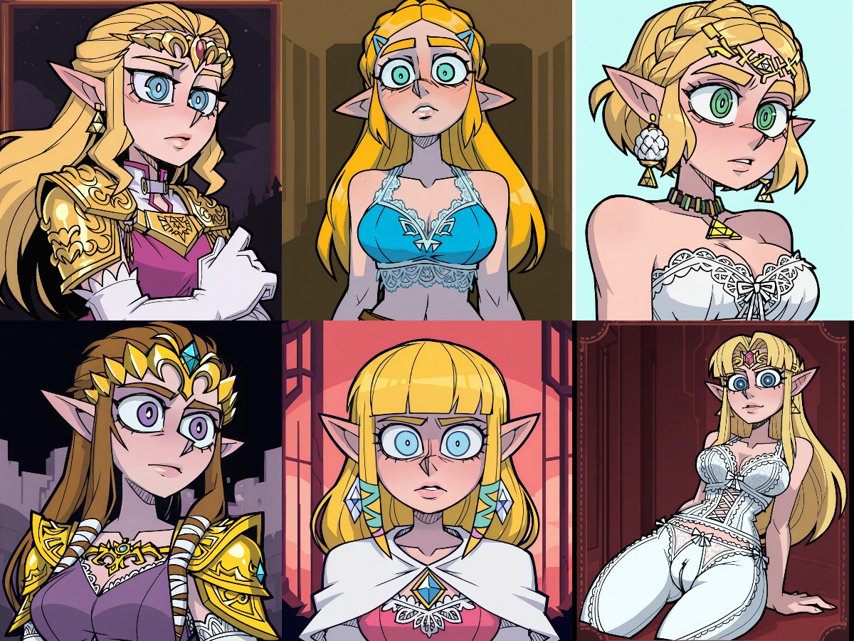 SaucyTrove's tweet photo. Little set of Zeldas

#aiart #zelda #tloz #princesszelda https://t.co/X1WC7MMzNd
