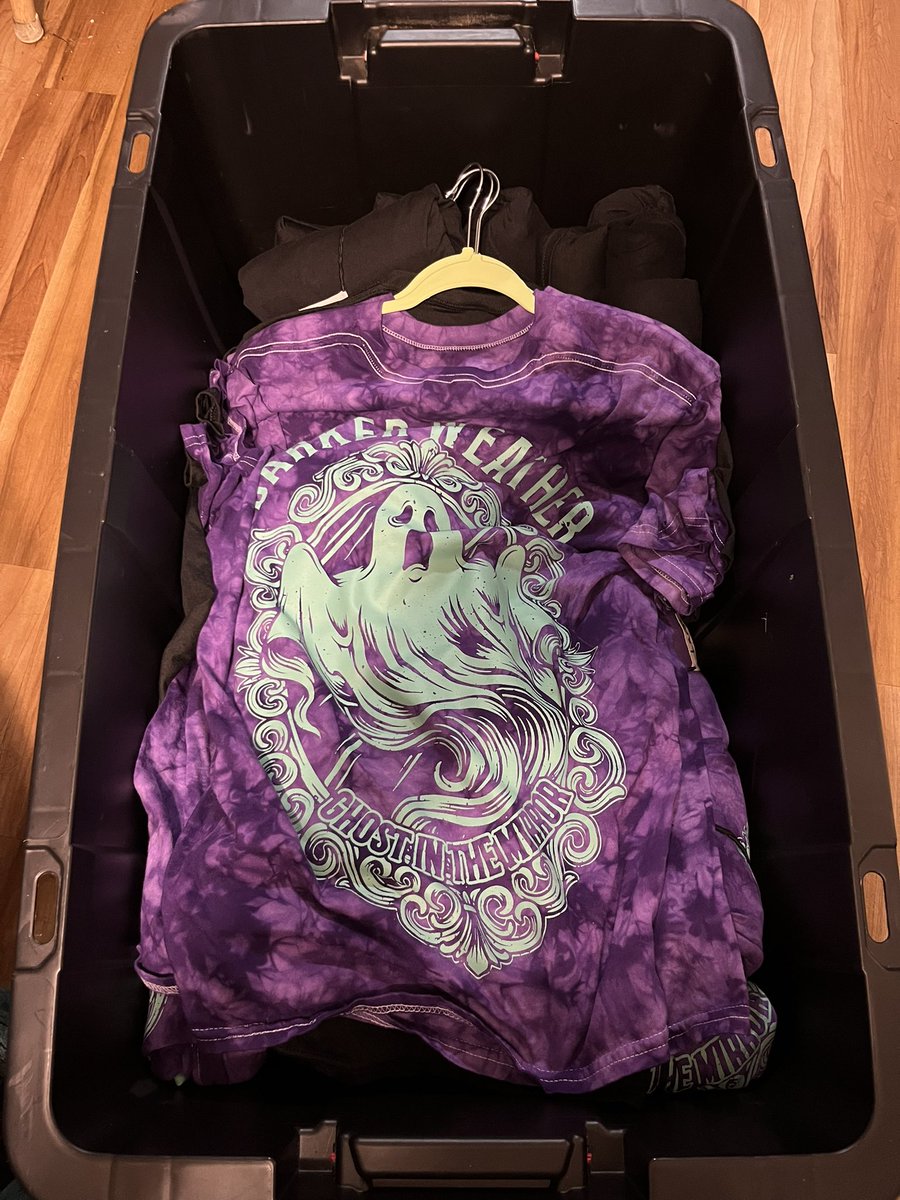 darkerweatherma's tweet photo. Our merch is all rolled and ready for our first show!!! https://t.co/WQNEXkPxCG