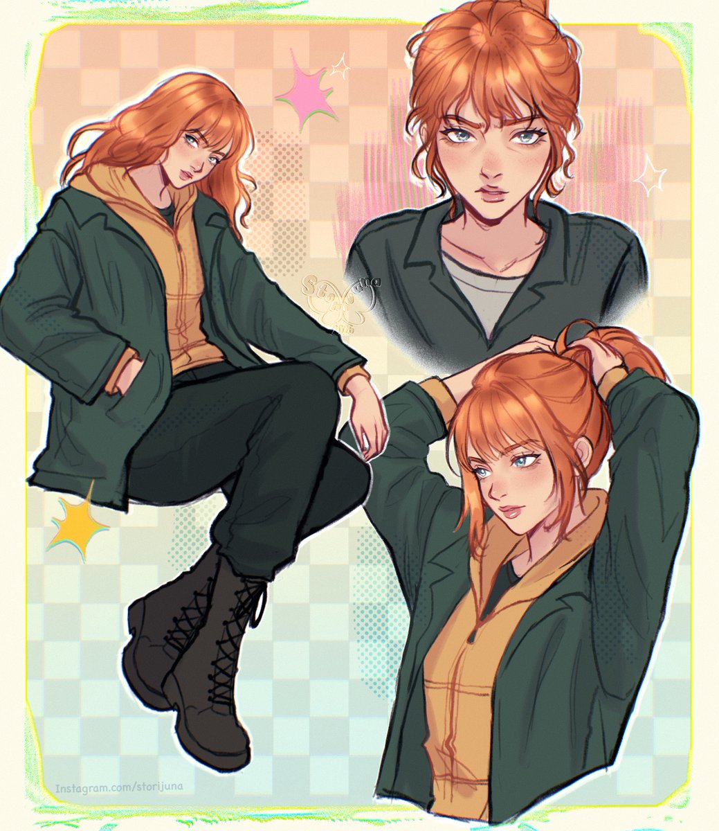 storijuna's tweet photo. Scrunchie? #JeanGrey #SpiderManBrandNewDay https://t.co/RuaFBstqiu