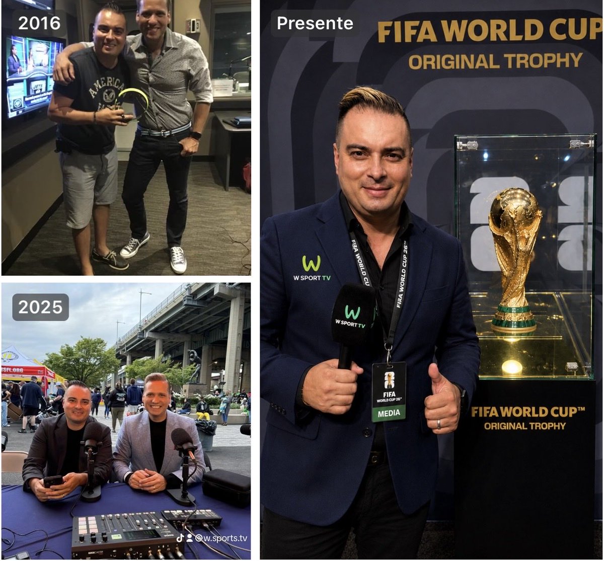 WSPORTSTV7's tweet photo. ESPN Deportes Radio 1050am New York con mi gran amigo y colega Rafael Bello y 10 años después la historia continua 🗓⏳👣 https://t.co/sQJdyVjyU9 https://t.co/EsZNEM5dQm