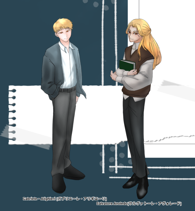 Sui_Cattus's tweet photo. 今日行ってきた卓の立ち絵！描いてもろた！！！
どっちがはつりPCかあまりにもわかりやすいですね！！！！！ https://t.co/YHmvvI1vew