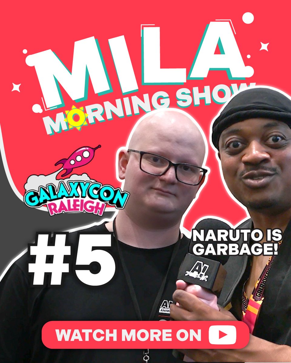 AnimazedStore's tweet photo. A brand-new MILA Morning Show is almost here!  Join us Saturday (8/1) at 10:00 AM for all the usual MMS fun, a tour of @GalaxyConRDU, and a brand-new giveaway that launches with the premiere! 

Check the link in our bio!  

#Animazed #GalaxyConRaleigh #YouTube #Anime https://t.co/cj12gLEaYa