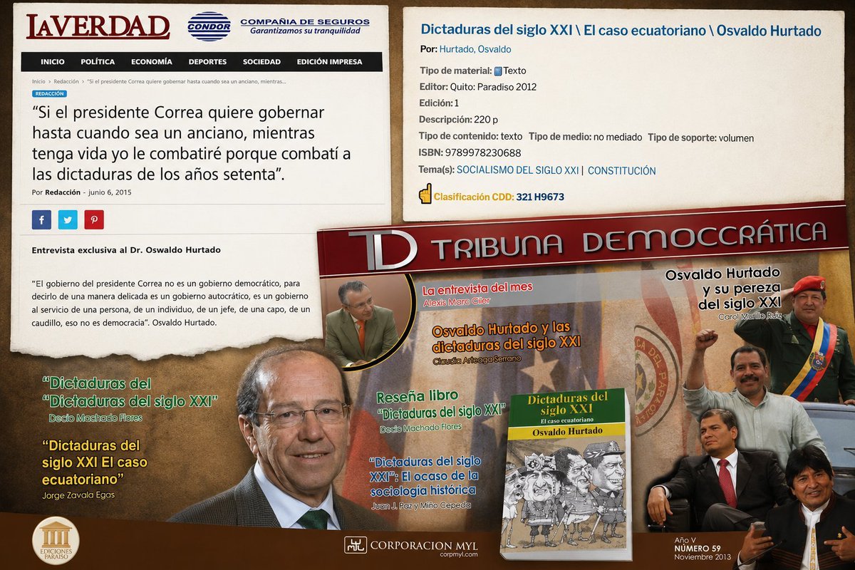 AtelierDeVivi's tweet photo. @lahistoriaec Referirse de esa forma a un intelectual como el ex Presidente Osvaldo Hurtado refleja la pobreza de la cual está hecho Noboa.
#CriptoDictadura https://t.co/gbvTZHIMBw