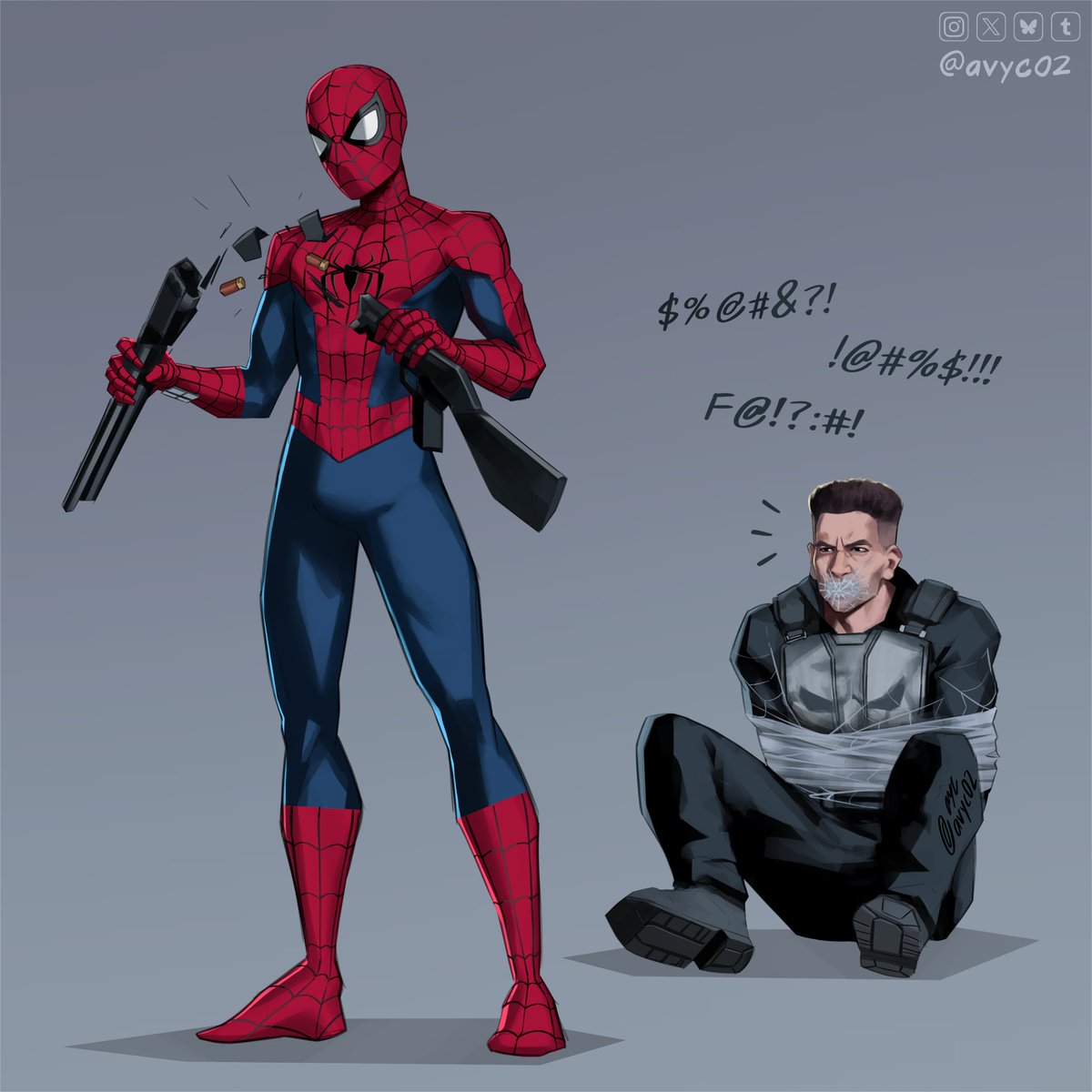 avyc02's tweet photo. Brand New Day doodles! Excited to see the movie! 🥳🕷️🕸️ #spiderman #peterparker #brandnew #brandnewday #marvel #mcu #punisher #frankcastle #fanart #ArtistOnTwitter https://t.co/mZlDT5pqKY
