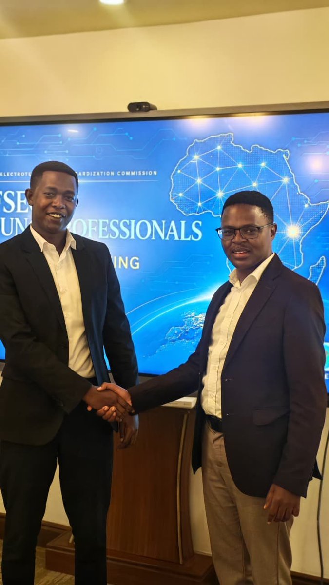 rwandastandards's tweet photo. CONGRATULATIONS to Mr Patrick Nzabamwita,RSB Staff,  elected to serve as the Chairperson of  African Electrotechnical Standardization Commission (@afsec2016) Young Professionals for the term 2026-2029. #RwOX https://t.co/weKRkZfmP6