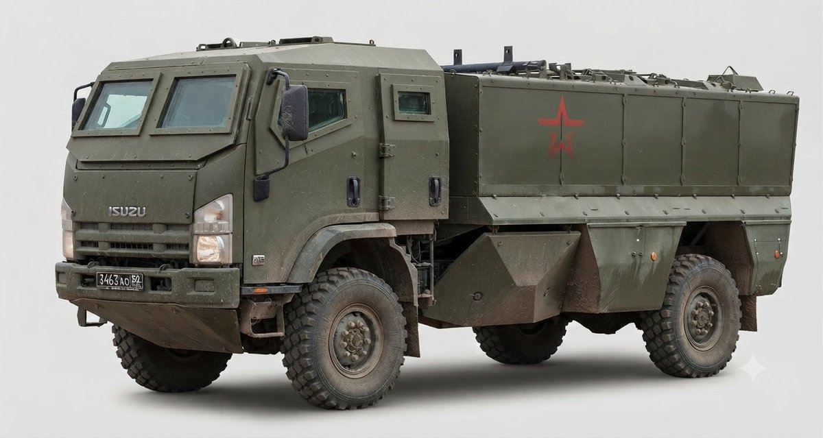 ZebAmin01's tweet photo. This is Isuzu NPR HD 4X4
And other 3 images are AI generated of MRAP body on this.
Why we can't have this? Why our government and private sector failed to build such vehicles? https://t.co/HNgy451e7c