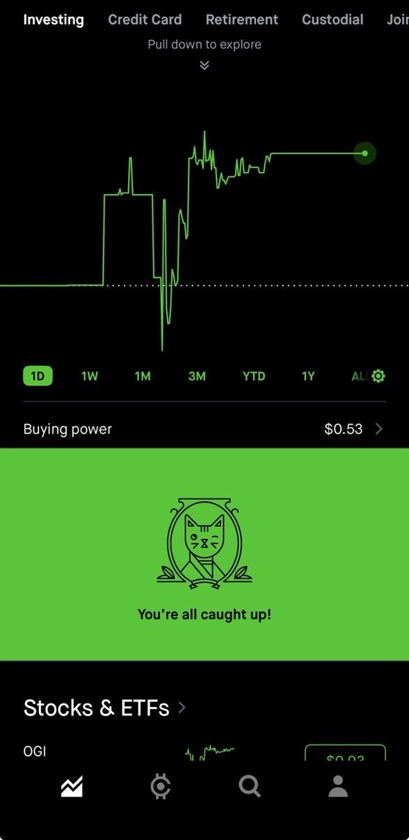 WinkCatRBH's tweet photo. @RobinhoodApp Compounding &amp; winking on Robinhood 😉💵🐈‍⬛ https://t.co/qEPBkXpG4b