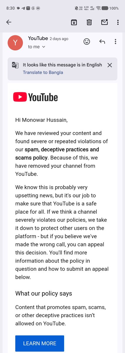 monowar534's tweet photo. @Joe2ShiestyLit This is exactly what happened to me. I wrote the script myself, edited everything myself, I followed the rules, and worked, but I don't know why it did this. https://t.co/YurIJegROa