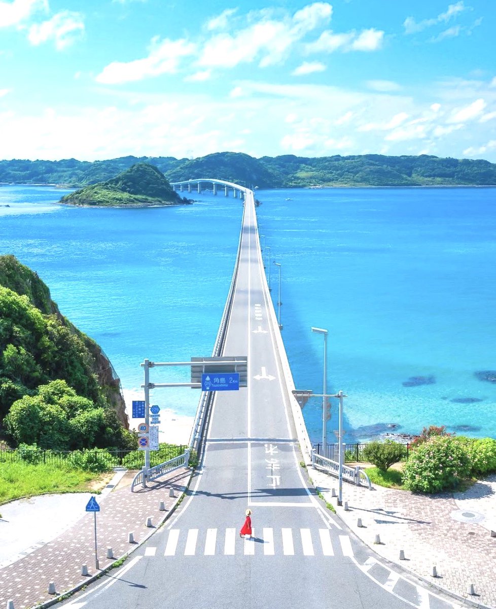sizennaa's tweet photo. 角島大橋　山口県 https://t.co/YnakjscHrU