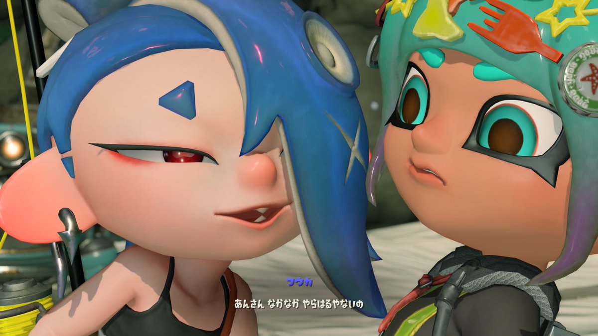 _jnkg's tweet photo. ・フウカさんが誘惑してくる ピアスおそろにしたい
・パラダイスレッド 髪型に合いすぎかわい〜😭
なんかでかいボス強かったけど面白かった🌌
#Splatoon_Raiders https://t.co/z48YQCofYl