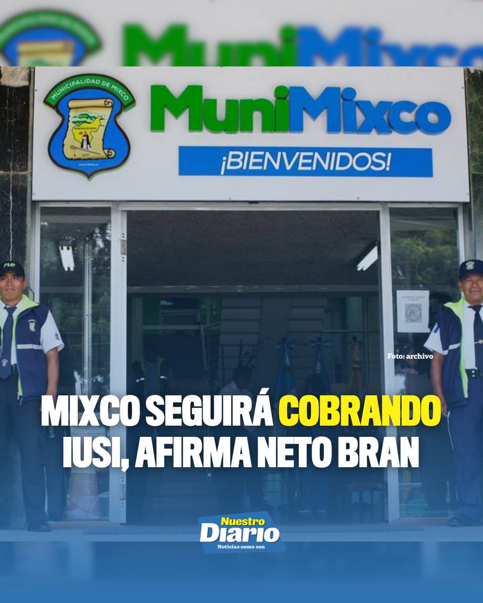 NuestroDiario's tweet photo. 💰🏠 MIXCO SEGUIRÁ COBRANDO IUSI, AFIRMA NETO BRAN 🏠💰

La Municipalidad de Mixco informó que continuará cobrando el IUSI al considerar que las reformas aprobadas por el Congreso contienen inconsistencias legales. El alcalde Neto Bran aseguró que el impuesto seguirá aplicándose a inmuebles comerciales y a otros casos específicos, además de pedir al presidente Bernardo Arévalo que vete el decreto por los vacíos que, según él, presenta la nueva normativa.

#NuestroDiario, noticias como son. 📰
#PolíticaND #ComunidadND