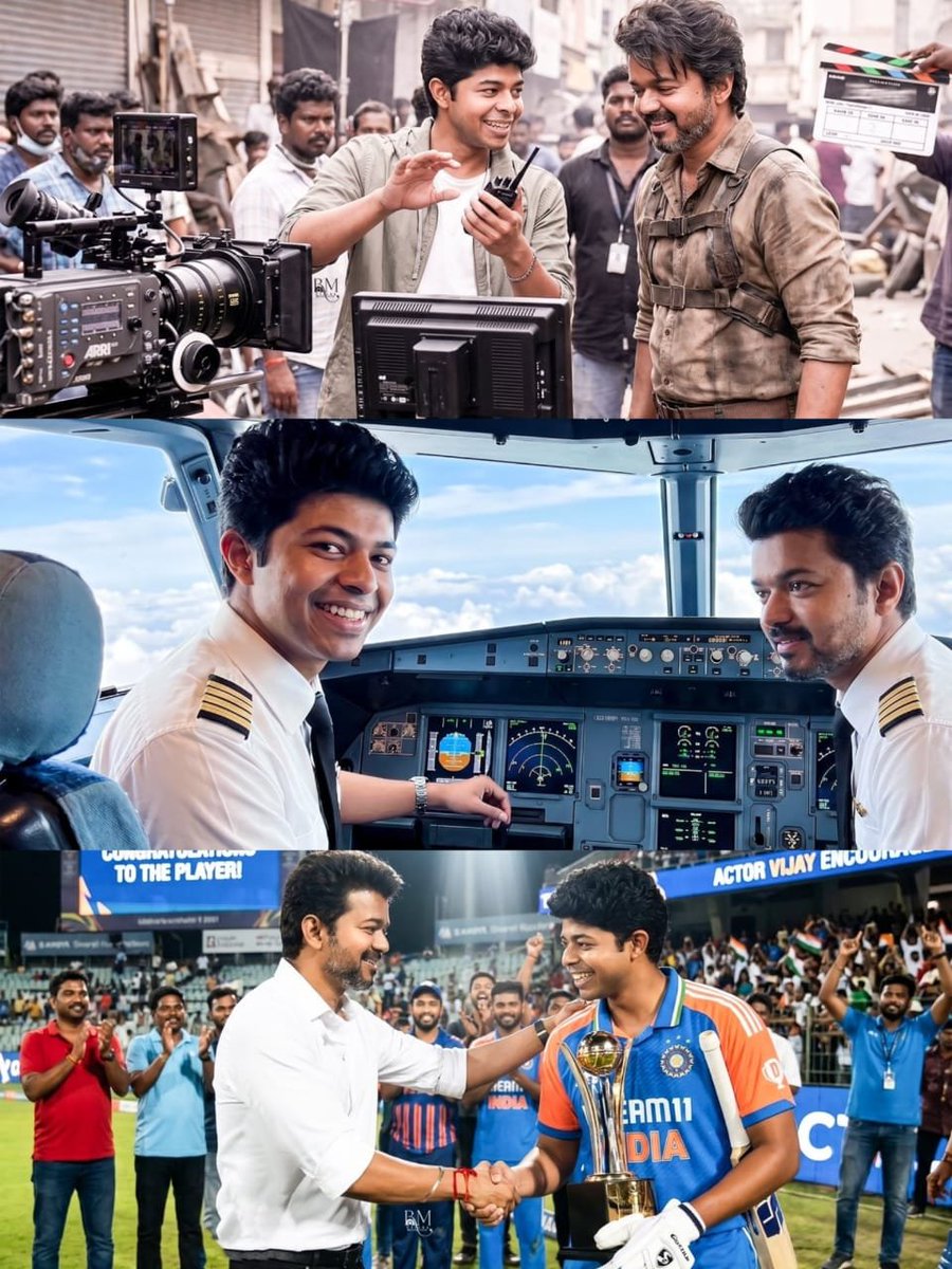 FilmyBowlTamil's tweet photo. #JasonSanjay in Recent interview :

" In my teenage I want to become a Pilot or Cricketeter. 

My Appa was the Brand ambassador for the 1st IPL season. He bought me in there to the IPL. 

Later on while i grew up then I was interested into Filmmaking".

Follow 👉 @FilmyBowlTamil https://t.co/w6aga67GMi
