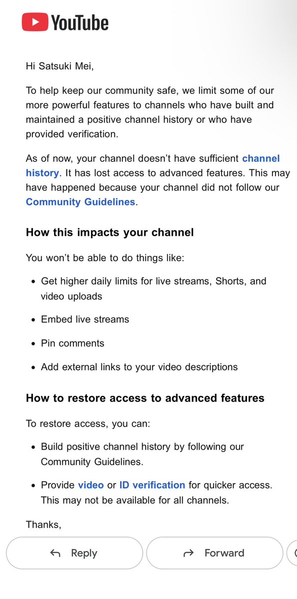 mei__satsuki's tweet photo. What the fuck is YouTube doing??
This is just my VODS channel but still

Can you hire actual people to do your job?? https://t.co/0GaX2q6qFO