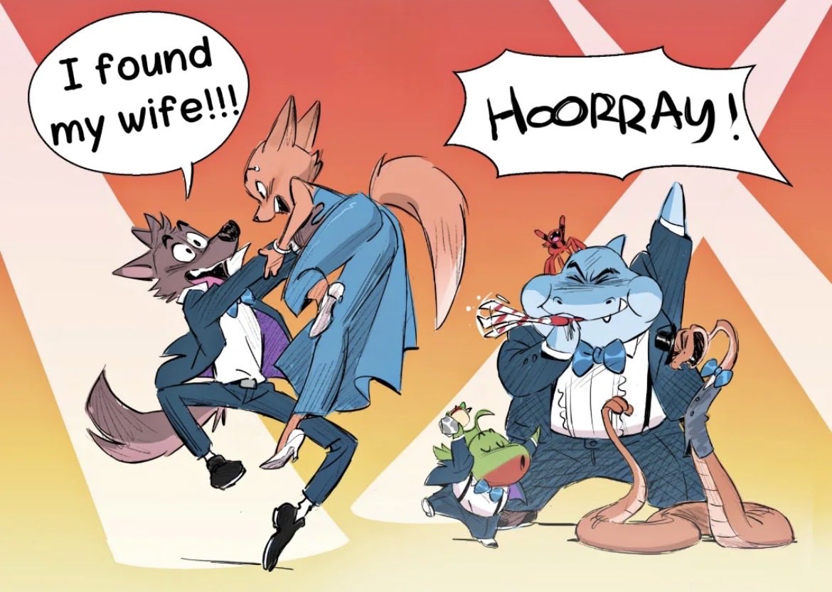 DailyWolfington's tweet photo. #DailyWolfington #TheBadGuys 
Art by Pierre Perifel https://t.co/euqtptyO9U