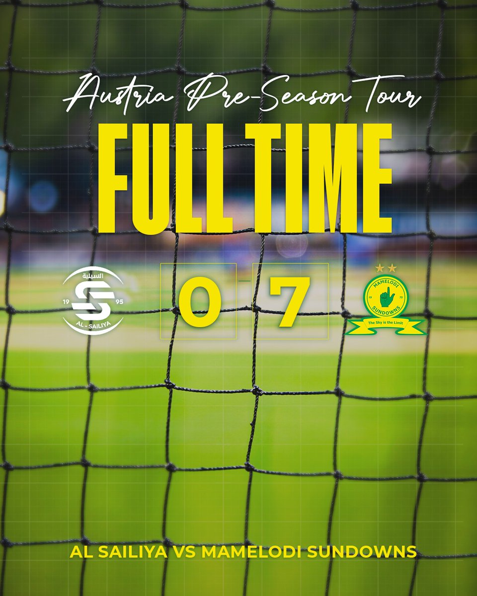 iDiskiTimes's tweet photo. 𝗗𝗢𝗪𝗡𝗦 𝗥𝗨𝗡 𝗥𝗜𝗢𝗧 𝗢𝗩𝗘𝗥 𝗤𝗔𝗧𝗔𝗥𝗜 𝗦𝗜𝗗𝗘

Mamelodi Sundowns wrapped up their pre-season tour of Austria with a 7-0 thrashing over Qatar Stars League
side Al-Sailiya SC. https://t.co/Y7Fp2DSNht