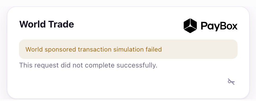 movebox777's tweet photo. World sponsored transaction simulation failed
@moonpay https://t.co/InghNXUSe5