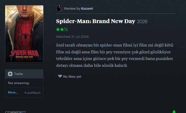 ibraess_'s tweet photo. Spider-Man maalesef aradığımı pek bulamadım https://t.co/OrJnUnObP5