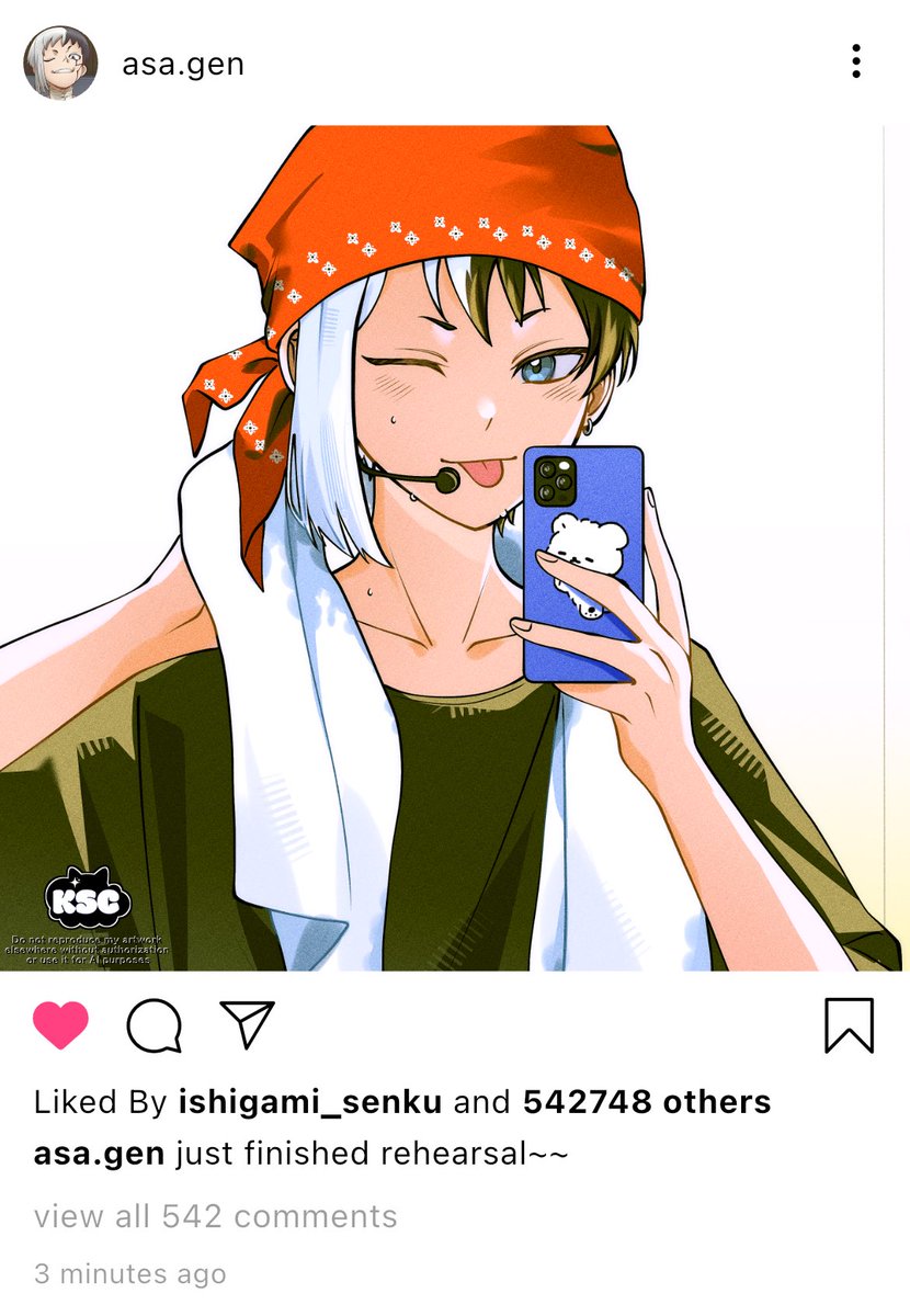 kuraschuu's tweet photo. when he looks intimidating but he likes an idol 

#千ゲ #sengen https://t.co/hcGPoQIAgC