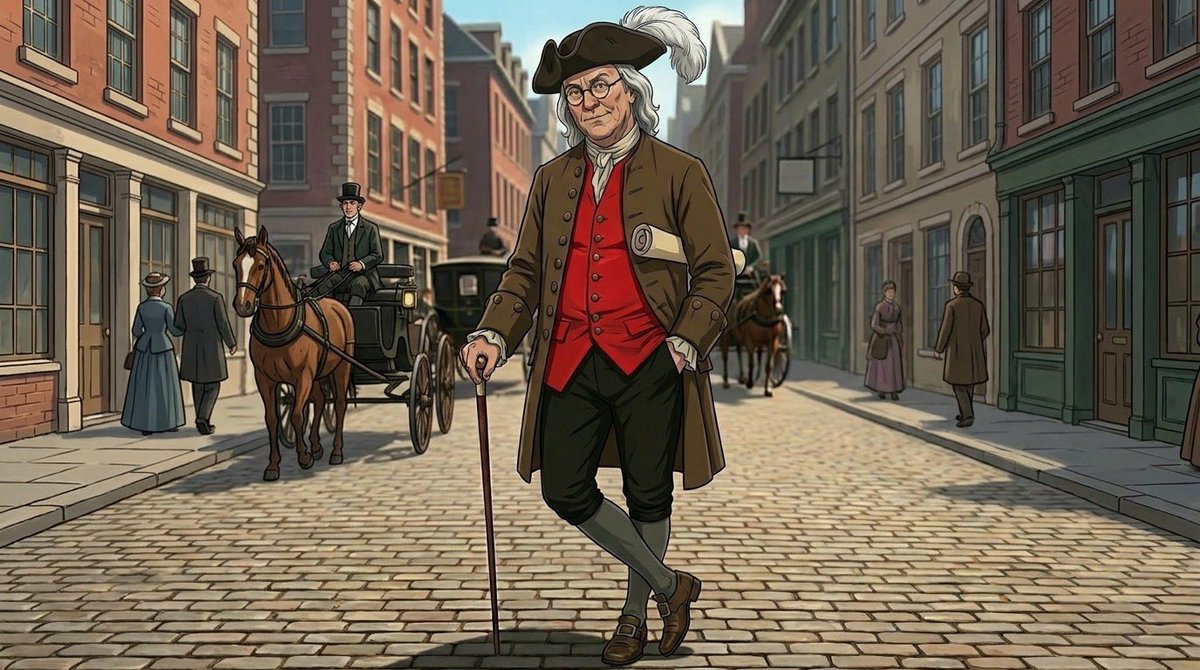 PompFu_Studio's tweet photo. Badass Ben Franklin Animated Series Character Art #benfranklin, #animatedcomedy, #badassbenfranklin https://t.co/90o6zChsTY