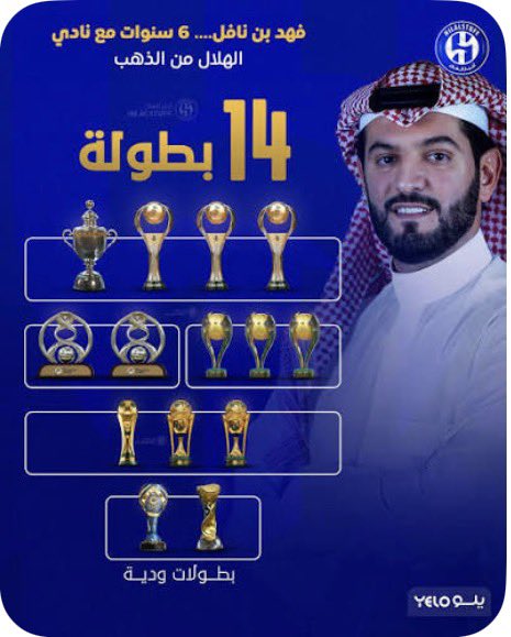 MohammedAlDeaye's tweet photo. ذكرى   ( قصة ليلة العيد )
حديث سابق الرئيس الهادى والواثق الاستاذ فهد ابن نافل ابوسعد مع الاعلامي الكبير @ahmad2man عن انتقال اللاعب كريستيانو رونالدو وايقافنا ليلة العيد وقالها @fahad2 الخيره فيما اختارها الله
 (( والحمدالله🤲 )) 
وحقق 14 بطوله ووصيف كأس العالم
💙
اختصرها في حديثه الصفقات ليست غاية وإنما الغاية الحقيقية هي تحقيق البطولات 🏆

وهذه هي عقلية الهلال التي صنعت الفارق فالعمل لا يُقاس بعدد الصفقات ولا بضجيج الأسماء وإنما بما يتحقق في الملعب وما يُكتب في سجل الإنجازات

في #الهلال البطولات هي المقياس والذهب هو لغة النجاح
