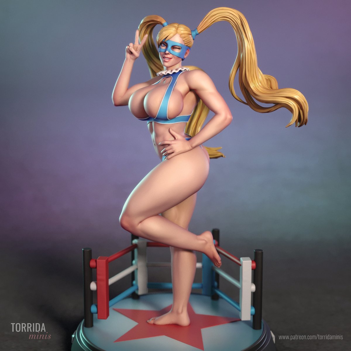 MinisTorrida's tweet photo. Lingerie 3D printable Rainbow Mika, from Street Fighter. This figure's stl files are available right now on my Patreon (link in bio)

#RainbowMika #3DPrinting https://t.co/arefxr71al