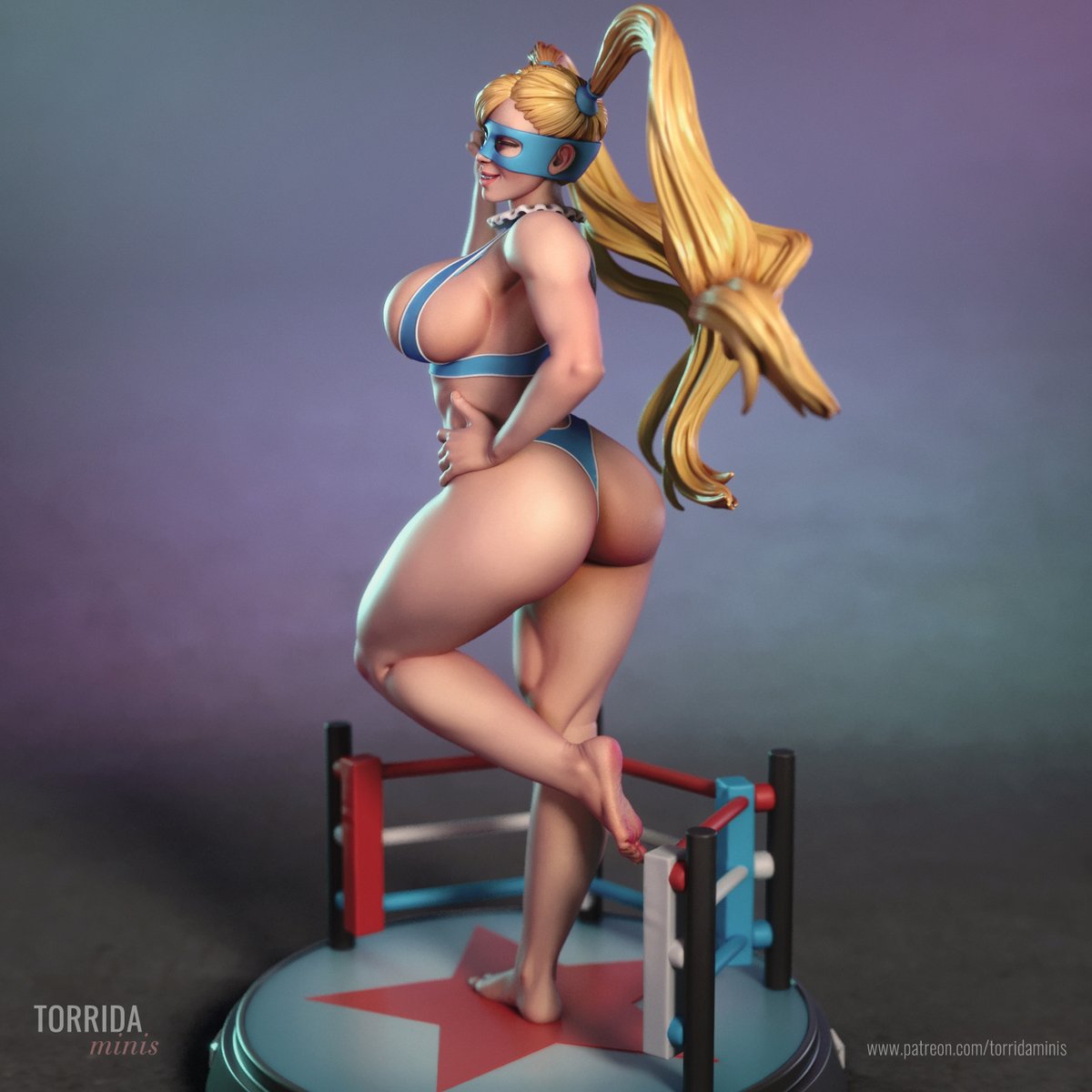 MinisTorrida's tweet photo. Lingerie 3D printable Rainbow Mika, from Street Fighter. This figure's stl files are available right now on my Patreon (link in bio)

#RainbowMika #3DPrinting https://t.co/arefxr71al