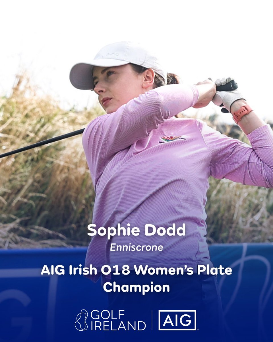GolfIreland_'s tweet photo. Sophie Dodd is the 2026 @AIGIreland Irish O18 Women's Plate Champion at her home club @EnniscroneGolf  🏆

📸 @Inphosports https://t.co/TaSGmclYuU